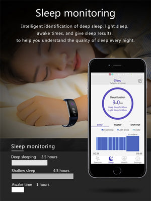 Swimming Smart Bracelet with Blood Pressure Monitor