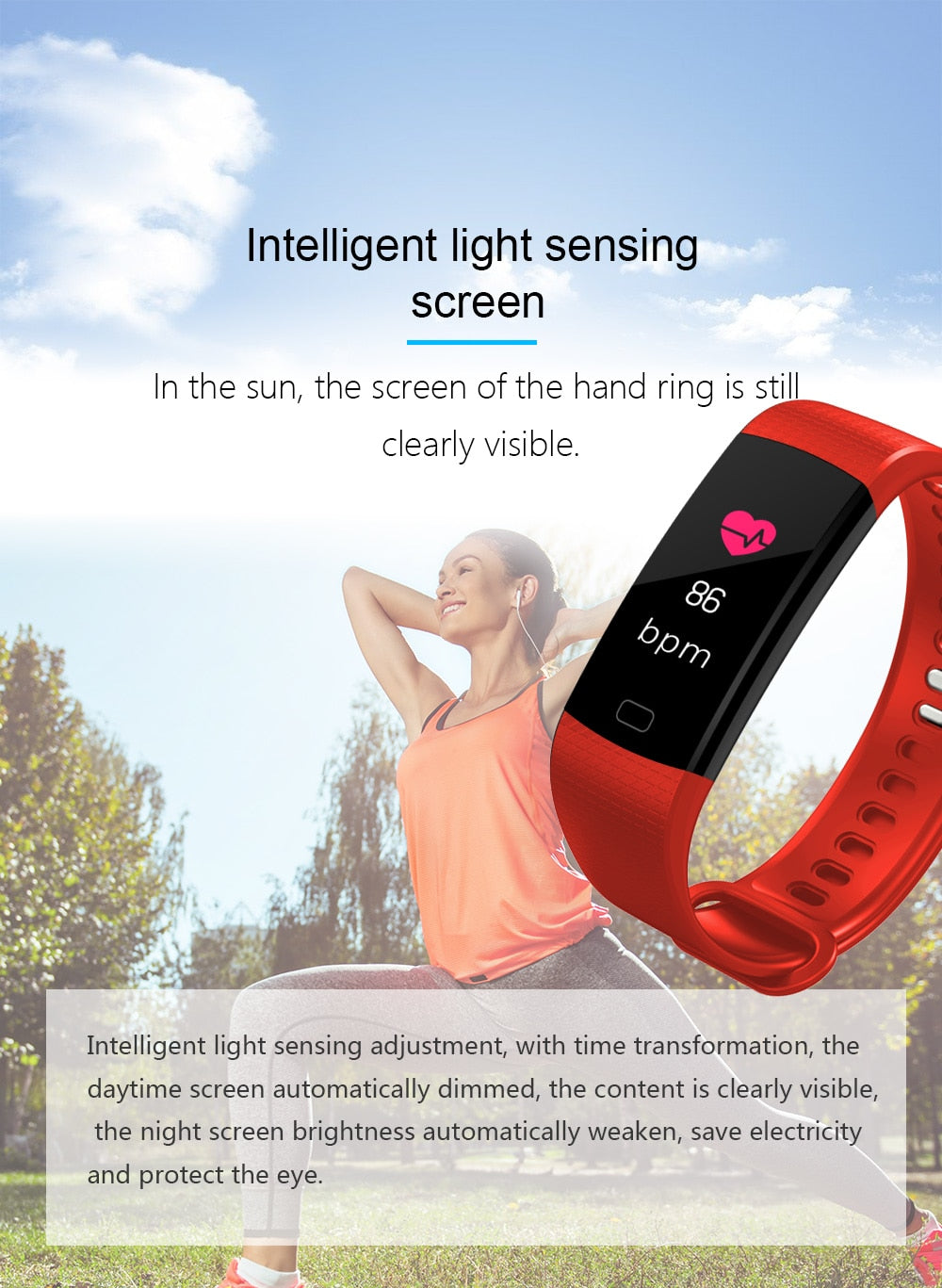 Wristband Heart Rate Activity Fitness Tracker