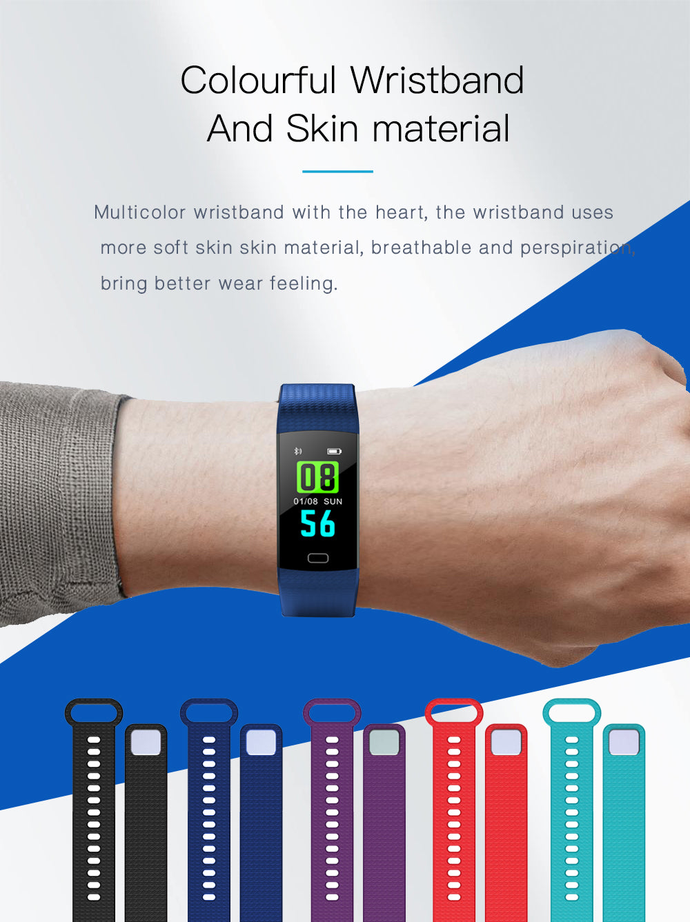 Wristband Heart Rate Activity Fitness Tracker